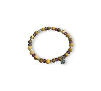 Gerba Jewels Bracelet with Elastic Thread Murrine Stones and Silver