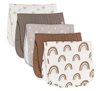 Gerber 5Pk Burpcloths - Girl Multi Rainbow One Size