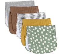 Gerber 5Pk Burpcloths - Neutral Multi Teal Dots One Size