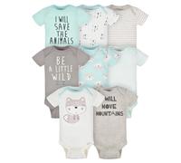 Gerber 8-Pack Baby Boys Fox Onesies Bodysuits