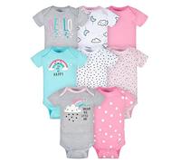 Gerber 8-Pack Baby Girls Clouds Onesies Bodysuits