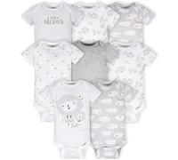 Gerber 8 Pack Baby Neutral Sheep Short Sleeve Onesies® Bodysuits