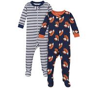 Gerber Baby Boys' 2-Pack Footed Pajamas