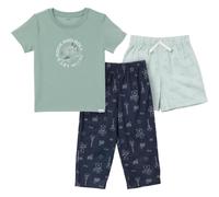 Gerber Baby Boy's 3-Piece Pajama Set (Polyester Jersey Top Pants + Shorts) Rock & Roll