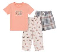 Gerber Baby Boy's 3-Piece Pajama Set (Polyester Jersey Top Pants + Shorts) Woodlands