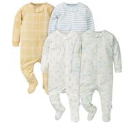 Gerber Baby Boys' 4 Pack Sleep 'N Play Footie, Farmhouse, 0 Month (Pack of 4)