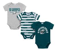 Gerber Baby Boys' NFL 3-Pack Onesie Bodysuit Eagles 0-3 Months