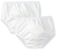 Gerber Baby Girls' 2-Pack Waterproof Pant Bibs, White, 2 Years (Pack of 2)