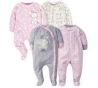 Gerber Baby Girls 4 Pack Sleep 'N Play Footie Bunny 6-9 Months