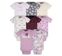 Gerber Baby Girls' 5-Pack Short Sleeve Variety Onesies Bodysuits