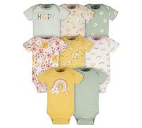Gerber Baby Girls' 5-Pack Short Sleeve Variety Onesies Bodysuits