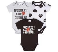 Gerber Baby Girls' NFL 3-Pack Onesie Bodysuit Browns 18 Months