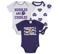 Gerber Baby Girls' NFL 3-Pack Onesie Bodysuit Vikings 6-12 Months