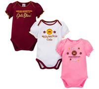 Gerber Baby Girl's NFL 3 Pack Short Sleeve Onesie Bodysuit Team Color 18 Months