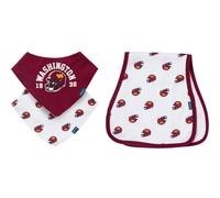 Gerber Baby NFL Team Bandana Bibs and Burp Cloth Set Washington Commanders One Size
