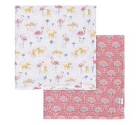 Gerber Baby Unisex 2-Pack Muslin Blanket Animal Geo Girl One Size