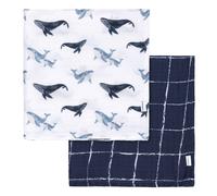 Gerber Baby Unisex 2-Pack Muslin Blanket Coastal Calm One Size