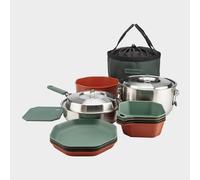 Gerber 16pcs ComplEAT Cook Set, Full-size Outdoor Kitchen Equipment for Camping, Includes Stock Pot, Saute Pan, Tableware & Storage Bag