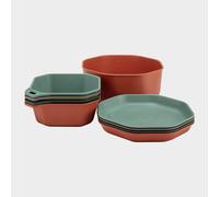 Gerber Tableware Set ComplEAT - Polypropylene Camping, Portable, 4 Plates 4 Bowls & 1 Mixing Bowl