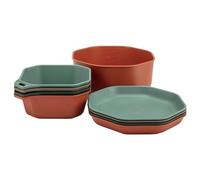 Gerber Gear ComplEAT Tableware Set - Polypropylene Camping Cookware - Portable Outdoor Tableware - 4 Plates, 4 Bowls & 1 Mixing Bowl