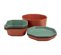Gerber Gear ComplEAT Tableware Set - Polypropylene Camping Cookware - Portable Outdoor Tableware - 4 Plates, 4 Bowls & 1 Mixing Bowl-Tableware Set