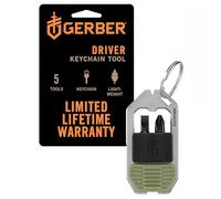 Gerber Gear Driver Keychain 5-in-1 Multitool, Clips to Pocket or Keychain with Pry Bar, Phillips and Flat Head Screwdriver Bits, and Bottle Opener, Lightweight EDC Gear for Everyday Carry, Baltic Haze