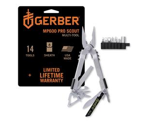Gerber Gear MP600 Pro Scout Multi-Plier - Multitool with 13 Tools Including Needlenose Pliers - Premium Multipurpose Tool - Made in USA