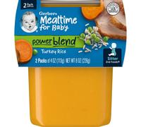 Gerber, Mealtime for Baby, Power Blend, 2nd Foods, Turkey Rice, 2 Pack, 4 oz (113 g) Each
