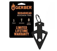 Gerber Multi-Function Tool and Keychain for Hunting Enthusiasts | Broadhead, With 5 Functions for Small Everyday Problems, Length: 6.5 cm, Weight: 26 g, Stainless Steel, Black, 1074044