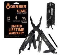 Gerber Multi-Tool with 12 Functions, Dime Pocket Multi-Tool | Black, 1014030