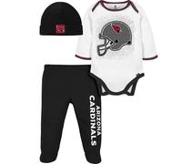 Gerber NFL Baby Boys' 3Pc Bodysuit Footed Pant & Cap Set Arizona Cardinals 6-9 Months