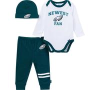 Gerber NFL Team Baby Boys' 3-Piece Onesie Bodysuit Active Pant and Cap Set Eagles 6-9 Months