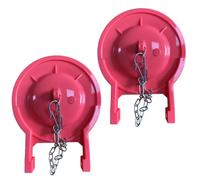 Gerber Toilet Flapper Replacement, 2 Pack 3 inch for Gerber 99-788 with 2 Toilet Handle Chains Lecyco Rubber Water Saving, Easy to Install 2 (3-inch red)
