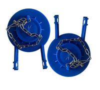 Gerber Toilet Flapper Replacement, 2 Pack 3 inch for Gerber 99-788 with 2 Toilet Handle Chains Lecyco Rubber Water Saving, Easy to Install 2 (2-inch Blue)