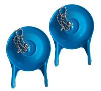 Gerber Toilet Flapper Replacement, 2 Pack 3 inch for Gerber 99-788 with 2 Toilet Handle Chains Lecyco Rubber Water Saving, Easy to Install 2 (3-inch blue)