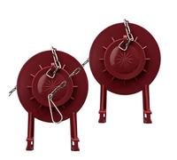 Gerber Toilet Flapper Replacement, 2 Pack 3 inch for Gerber 99-788 with 2 Toilet Handle Chains Lecyco Rubber Water Saving, Easy to Install 2 (2-inch dark red)
