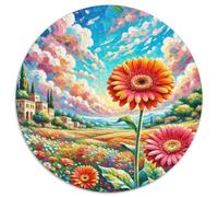 Gerbera 1000 Pieces Round Circle Jigsaw Puzzles for Adults And Kids Geometric Pretty Reliever Difficult Challenge 1000pcs (67.5x67.5cm)