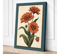 Gerbera Daisies Study Canvas Wall Art Print 30x20 Inch (76 x 51 cm)
