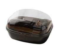 Gerbil Cage - Clear Acrylic Mice Habitat, Habitat for Small Animals | Hide-out of Food Plates and Hamsters, Ventilated Fence for Pets