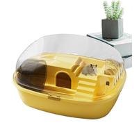 GERBIL CAGE - Durable enclosure with play area and tunnels | GERBIL HOME WITH VENTILATION, GRAASE ACCESS GERBIL HABOWAT for small pets, Cage, Portable Gerbil House, Pet