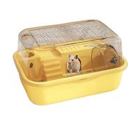 Gerbil Cage - Safe Box 35x25cm Lightweight PP Habitat Closed with Silent Exercise Wheel | Comfortable Environment for Small Hamsters and Small Animals