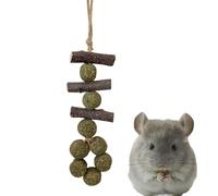 Gerbil Chew Toy - Natural Chew Blocks, Wooden Teether for Care | Mini Exercise Wheel, Tunnel, Ball, Bridge, Hammock, Grass Balls, Funny Interactive Toy, Appealing Hausie