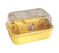 Gerbil Habitat, Hamster Cage, Anti-escape Small Animal Accessories,Double-layer Mice Habitat Small Animal Cage for Hamster Guinea Pig Gerbil Reptiles (Yellow)