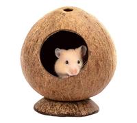 Gerbil House | 5.3 x 4.7 inches Hamster Home,Chew-Proof Enclosure with Anti-Tip Base Cave Habitat Enrichment for Pet Gerbil Hedgehog Chinchilla
