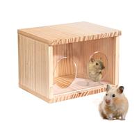 Gerbil House,Hamster House | Small Gerbil Hideouts with Clear Door | Creative Chinchilla Huts, Small Animal Hideouts, Hamster Houses & Cage Hideouts