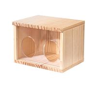 Gerbil House - Solid Wood Gerbil Hideouts Hamster Home | Hamster Houses and Hideouts, Small Animal Hide, Creative Cage Accessories for All Season