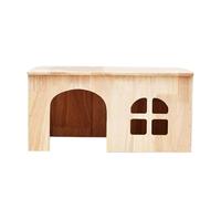 Gerbil House,Wooden Pet Cage window Door | Ventilated Small Animal Nest | for Hedgehog Ferret Resting Playing Sleeping Hamster Gerbil Chinchilla