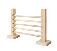 Gerbil Jump Barrier Wooden Hurdle Jump Barrier Obstacle Wooden Rod Adjustable for Hamster Cage Acessories