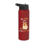 Gerbil Rat My Gerbil and I are The Best Team Gerbil Owner Stainless Steel Insulated Water Bottle