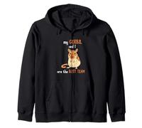 Gerbil Rat My Gerbil And I Are The Best Team Gerbil Owner Zip Hoodie